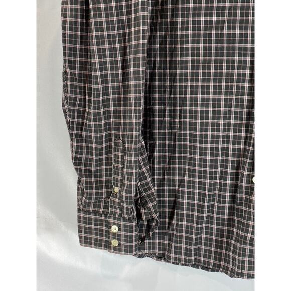 JOHN VARVATOS STAR U.S.A. Men's Black/Red Plaid Button-Up Long Sleeve Shirt SZ L - Picture 8 of 11